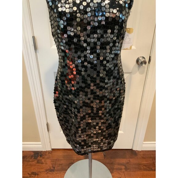 Robert Rodriguez Sleeveless Sheath Dress W/ Black & Silver Sequins Size 4 NWT! - Picture 3 of 9